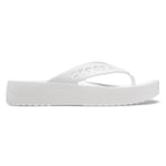 Crocs Women's Baya Platform Flip Sandal, White, 9 UK