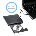 Extern USB 3.0 Slim DVD-RW CD-skrivare Drive Reader Brännare Spelare för Laptop PC