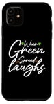 Coque pour iPhone 11 Wear Green Spread Rires Trèfles Irlande Couples Assortis