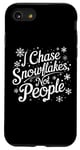 Coque pour iPhone SE (2020) / 7 / 8 Citation humoristique I Chase Snowflakes Not People