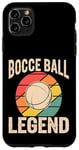 Coque pour iPhone 11 Pro Max Boule de pétanque vintage Legend Retro Sports