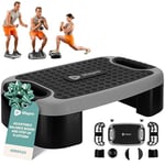 Lifepro 4-in-1 Adjustable Aerobic Step Platform - Multifunctional Aerobic stepper, Balance Board, Slant Board - Steppers for Exercise, Home Workout Step Up Exercise Platform for Balance & Gym Class