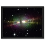 Artery8 Hubble Space Telescope Image Rainbow Image Of The Egg Nebula Light Ripples Reflecting On The Dying Star's Dust Shells Artwork Framed A3 Wall Art Print