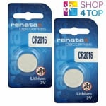 2 RENATA CR2016 LITHIUM BATTERIES 3V CELL COIN BUTTON DL2016 EXP 2030 NEW