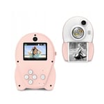 Shona KCP04 2in1 Kids Video/Photo Camera Full HD 1080p ja lämpötulostin + 2kpl rullat Pinkki