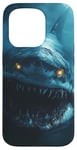 Coque pour iPhone 15 Pro Shark Horror Ocean regarde un prédateur sous l'eau