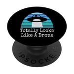 Drone extraterrestre drôle OVNI ressemble totalement à un drone ciel nocturne PopSockets PopGrip Adhésif