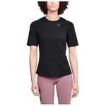 Under Armour Ladies Rush Fitted Training T-Shirt UA Gym Yoga Running Sports Top