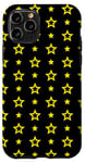 iPhone 11 Pro Yellow Black Stars Night Fireflies Festive Lights Pattern Case