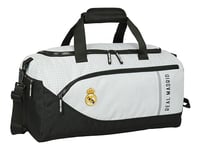 Safta Real Madrid 1st Team 24/25 – Sports Bag, Backpack, Ideal for Children of Different Ages, Comfortable and Versatile, Quality and Resistance, 50 x 25 x 25 cm, White/Grey, White/Grey, Estándar,