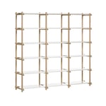 HAY Woody hylla Oak-white lacquered shelf, high