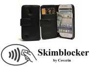 Skimblocker Plånboksfodral Samsung Galaxy S4 Mini (i9195/i9190) (Svart)