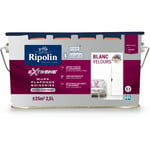 Peinture Blanc Velours monocouche pour Murs, Plafonds, Boiseries et Radiateurs - 2,5L - Ripolin