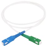 Fiberkabel SC/PC-SC/APC, Hvit, 3m