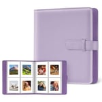 Photo Albums, 256 Pockets Scrapbook Memory Book, 64 Pages Mini Film Album for Polaroid Zink Photo Paper/Fujifilm Instax Mini Film/Kodak Zink Photo Paper/HP Sprocket Photo Paper - Purple