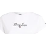 T-shirt Tommy Jeans  T shirt femme Tommy Hilfiger Ref 60379 YBR Blanc