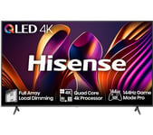 55" HISENSE 55E7NQTUK PRO  Smart 4K Ultra HD HDR QLED TV with Amazon Alexa, Silver/Grey