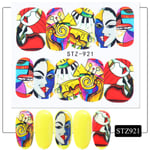 1/16 Pcs Nail Sticker Abstract Face Cool Girl Stz921