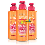 3x L'oreal Elvive Dream Lengths No Haircut Leave In Hair Conditioner Cream 200ml