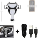  For Cubot Pocket Airvent mount + CHARGER holder cradle bracket car clamp