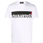 Dsquared2 Mens Logo Print Short Sleeve T-Shirt White - Size Small