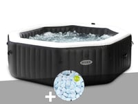 Kit spa gonflable Intex PureSpa Carbone octogonal Bulles et Jets 6 places + 5 kg de sel