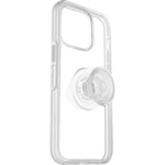 OtterBox Otter Plus Pop Coque pour iPhone 14 Pro Max, Antichoc, Anti-Chute, Coque de Protection avec PopSockets PopGrip, supporte 3 x Plus de Chutes Que la Norme Militaire, Transparent