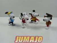 FIG97 : Lot de 4 figurines "Snoopy" SCHLEICH 6cm : Snoopy Indien + Course + Dans