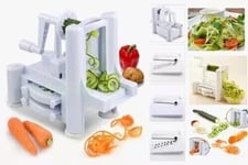 SPIRAL SLICER CUTTER CHOPPER SPIRALIZER SHRED FOR VEGETABLE FRUIT TWISTER PEELER