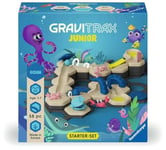 Ravensburger GraviTrax Junior Starter-Set S Ocean - Erweiterbare Kugelbahn für Kinder, Murmelbahn aus umweltfreundlichen Materials mit Themmenwelten, Konstruktionsspielzeug AB 3 Jahren