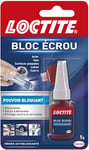 LOCTITE Colle "Bloc Écrou" - Résine autobloquante pour éviter le desserage par vibration de boulons , écrous, vis - flacon 5 g, Translucide