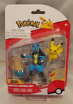 Pokemon Battle Figure 3 Pack     Omanyte, Pikachu & Lucario  New & Sealed