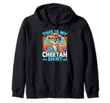 Cheetah Wearing Sunglass Wildlife This Is My Cheetah Zip Hoodie