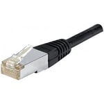 Cordon RJ45 étanche catégorie 6 F/UTP noir - 0,5 m