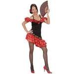 W WIDMANN MILANO Party Fashion, Costume SENORITA M, robe élégante, pince pour cheveux rose, confort et durabilité, silhouette mise en valeur, polyvalent pour Halloween et autres fêtes