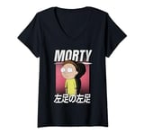 Rick and Morty Sad Morty T-Shirt avec Col en V