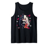 Chibi Kawaii Emo Pastel Goth Girl Japanese Creepy Anime Tank Top