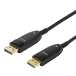 DELTACO – DisplayPort 1.4 active optical cable, 8K@30Hz, 10m, black (DP-AOC10)