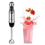 Aigostar 1000W Hand Blender with 600ml Beaker, Food Blender with 6-Speed and Turbo, Immersion Stick Blender for Soup, Baby Food, Mixmaster 30XQB