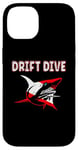 Coque pour iPhone 14 Équipement de plongée sous-marine - Drapeau de plongée Shark Drift pour la plongée sous-marine