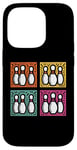 Coque pour iPhone 14 Pro Bowling Pins Pop Art Vintage Bowling Sports Lover