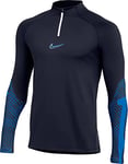 Nike Men's M Nk Df Strk Dril Top K Long Sleeve, Obsidian/Obsidian/Royal Blue/White, M