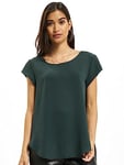 ONLY NOS Women's Onlvic S/s Solid Top Noos Wvn Plain Loose Fit Short Sleeve Top, Green (Green Gables Green Gables)-8