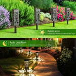 Garden Solar Lights Outdoor, 6 Pack Upgrade Solar Garden Light lämpimällä LED-valolla, automaattinen päälle/pois puutarhan sisustus, aurinkovalot ulkokäyttöön, Halloween, joulu, patio, nurmikko, patio, kadut [Energialuokka A+++]