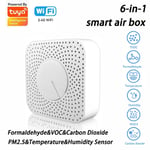 Tuya WiFi-Moniteur de capteur de qualité de l'air,boîtier d'air intelligent,PM2.5,compteur de CO2,formaldéhyde,COV,température,capteur d'humidité,passerelle - Type 6 in 1 WiFi Sensor