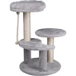 Kz Garden - Arbre à Chat Hauteur 62 cm 3 Plateformes perchées Griffoir Sisal Corde de Jeu Tour à griffer Perchoir