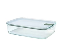 Mepal - Glass food container EasyClip - Glass food containers with lids - Click closure - Suitable for the microwave, steamer, oven, refrigerator & freezer - Airtight & leakproof - 700 ml - Nordic