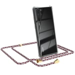 For Huawei P30 Pro Phone Case with Chain Cord Case Chain Red