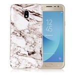 Marmormotiv Samsung Galaxy J3 (2017) skal - Vit / Brun