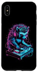 Coque pour iPhone XS Max Cute Hedgehog DJ Colorful DJ Hérisson Mixeur de musique